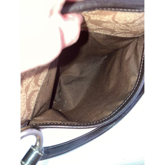 COACH F19816 LARGE TAN, BROWN PVC SIGNATURE PRINT HANDBAG - Picture 16 of 16